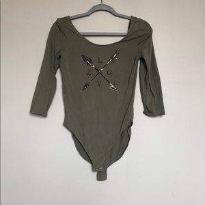 EXPRESS green body suit